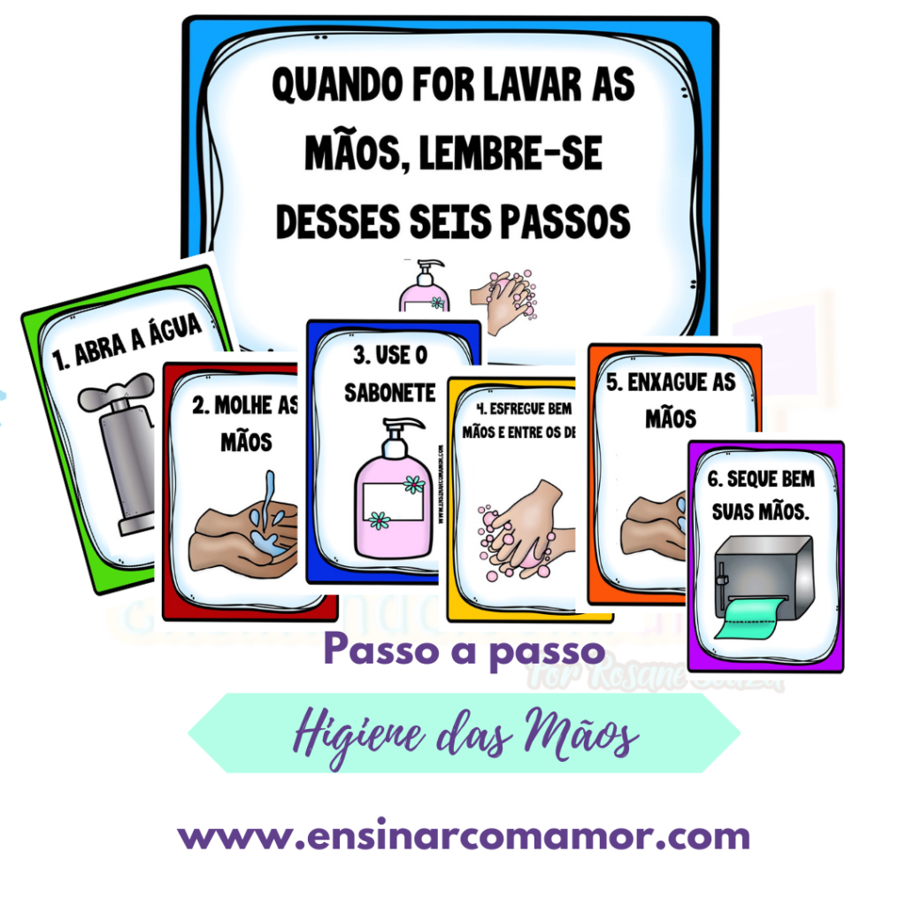 Cartaz De Lavar As Maos Para Criancas