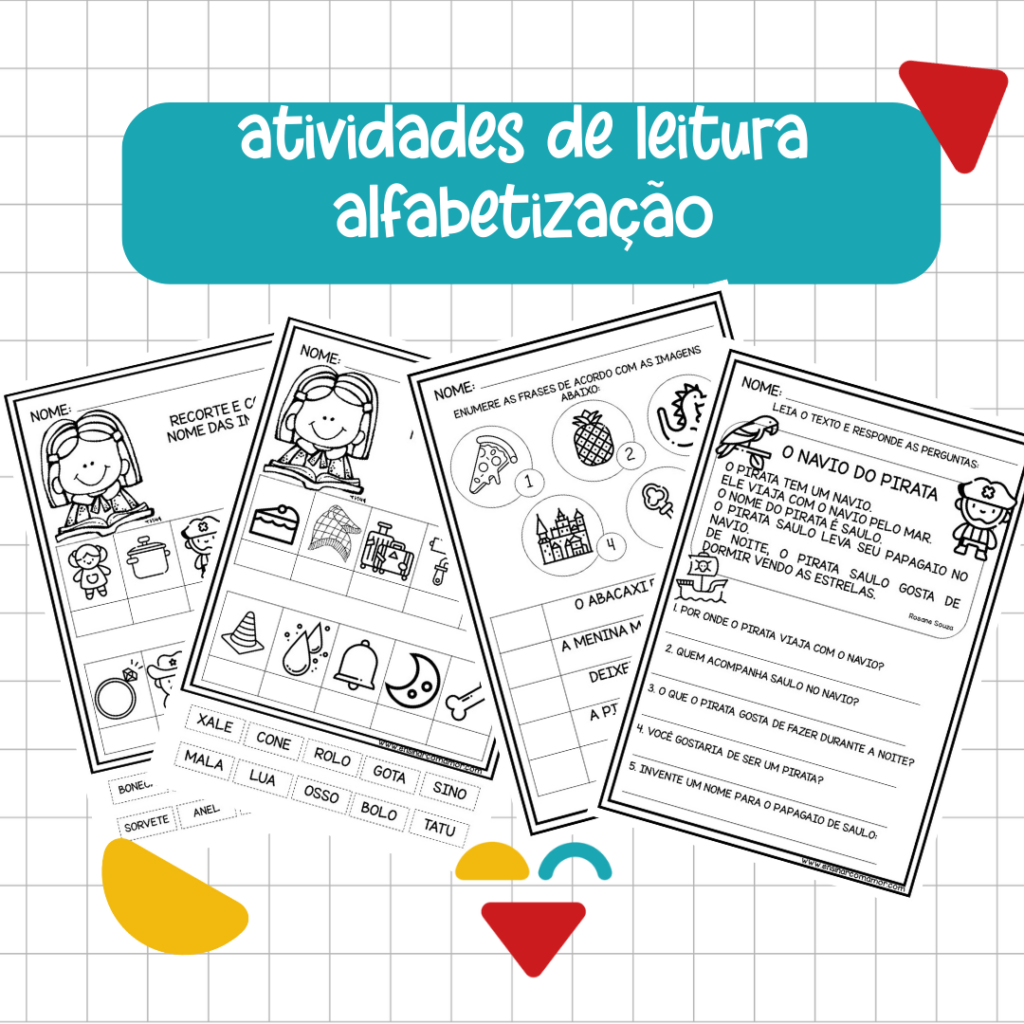 ATIVIDADES DE LEITURA ALFABETIZAÇÃO - Ensinar com amor