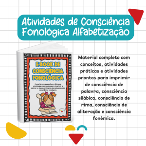 ATIVIDADES CONSCIÊNCIA FONOLÓGICA ALFABETIZAÇÃO